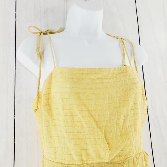 Tilly's Cotton Candy LA Yellow Textured Faux Wrap Ruffled Mini Dress - Picture 6 of 9